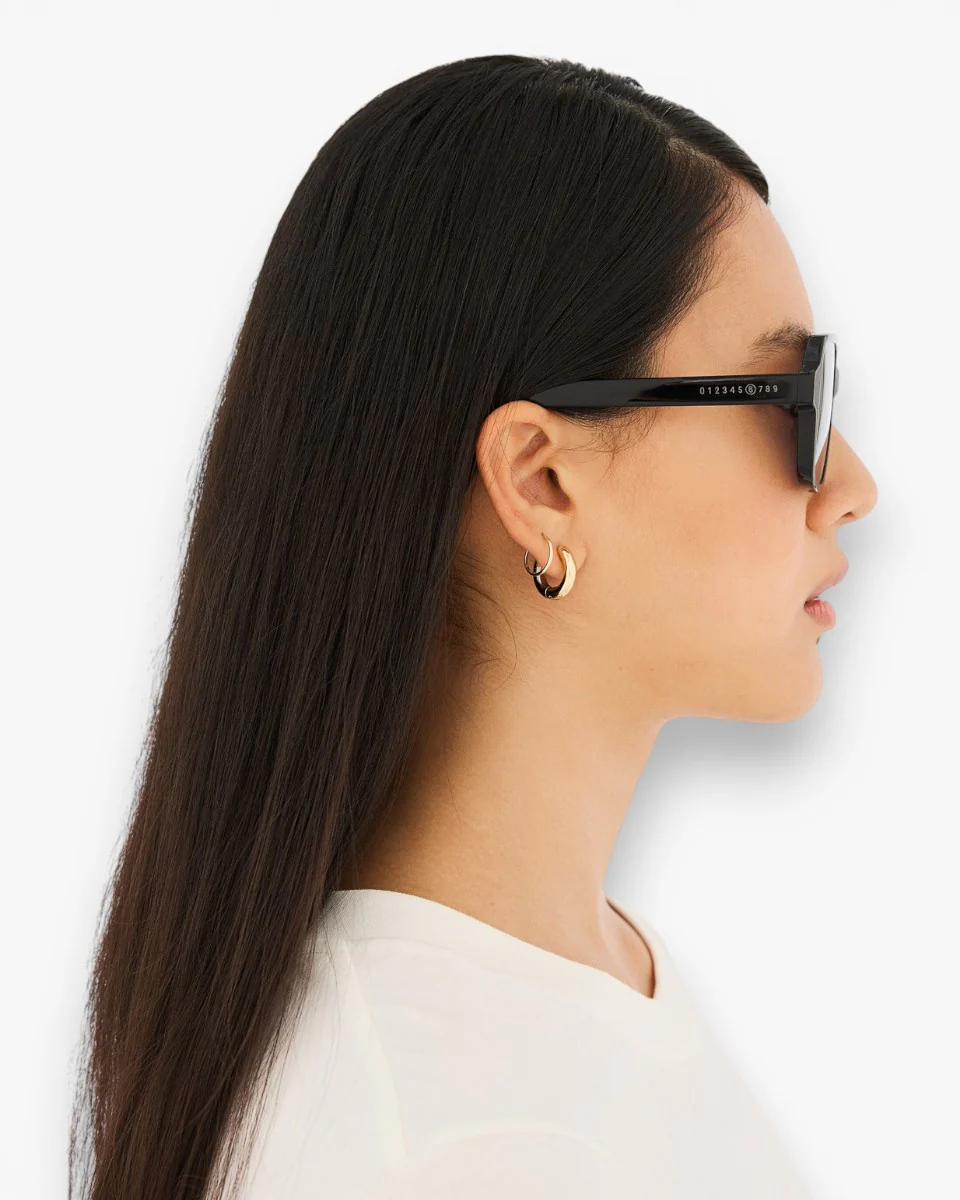 MM6 Maison Margiela Okulary Przeciwsłoneczne Lunettes 4 Noir - Image 4