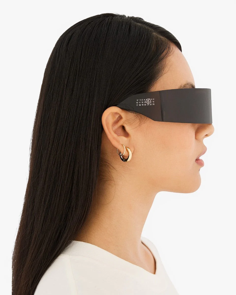 MM6 Maison Margiela Okulary Przeciwsłoneczne Lunettes 6 Black - Image 5
