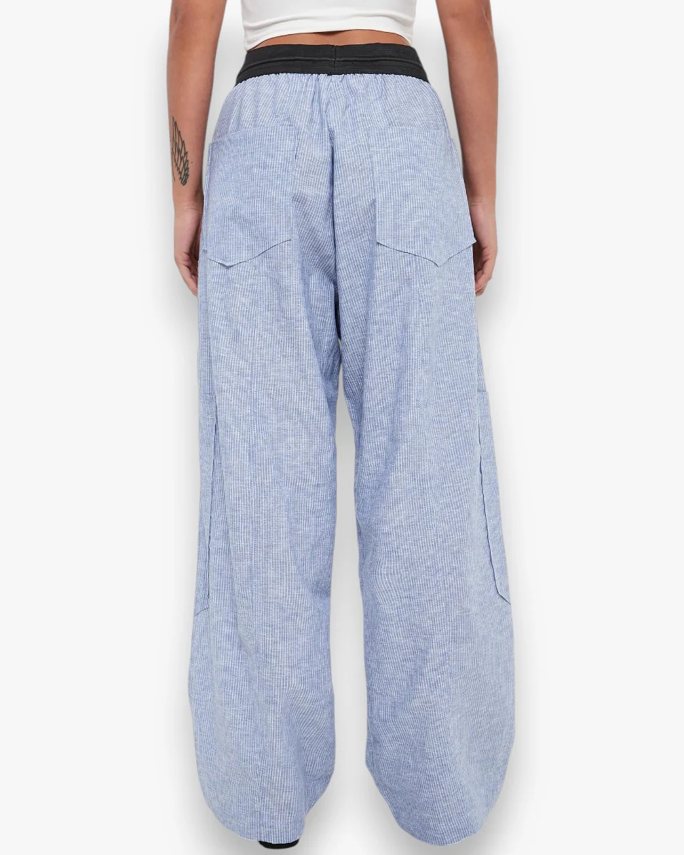 MMC Studio Spodnie Linen Air Baby Blue - Image 4