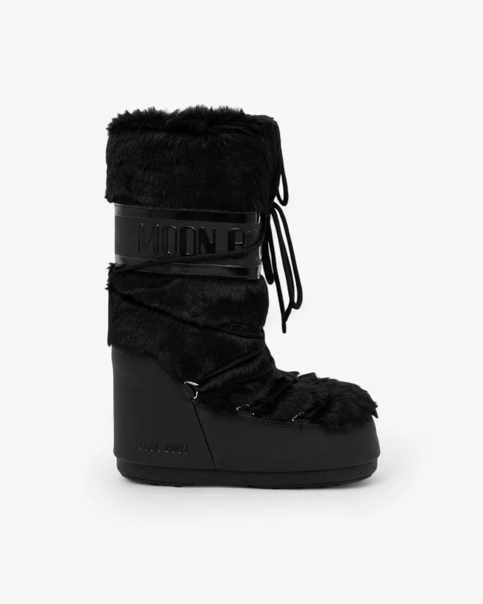Moon Boot Śniegowce Icon Faux Fur Black