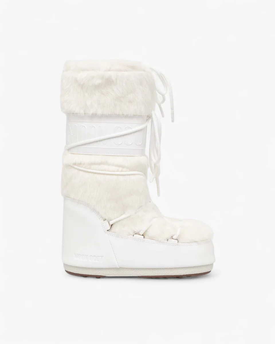 Moon Boot Śniegowce Icon Faux Fur Optical White