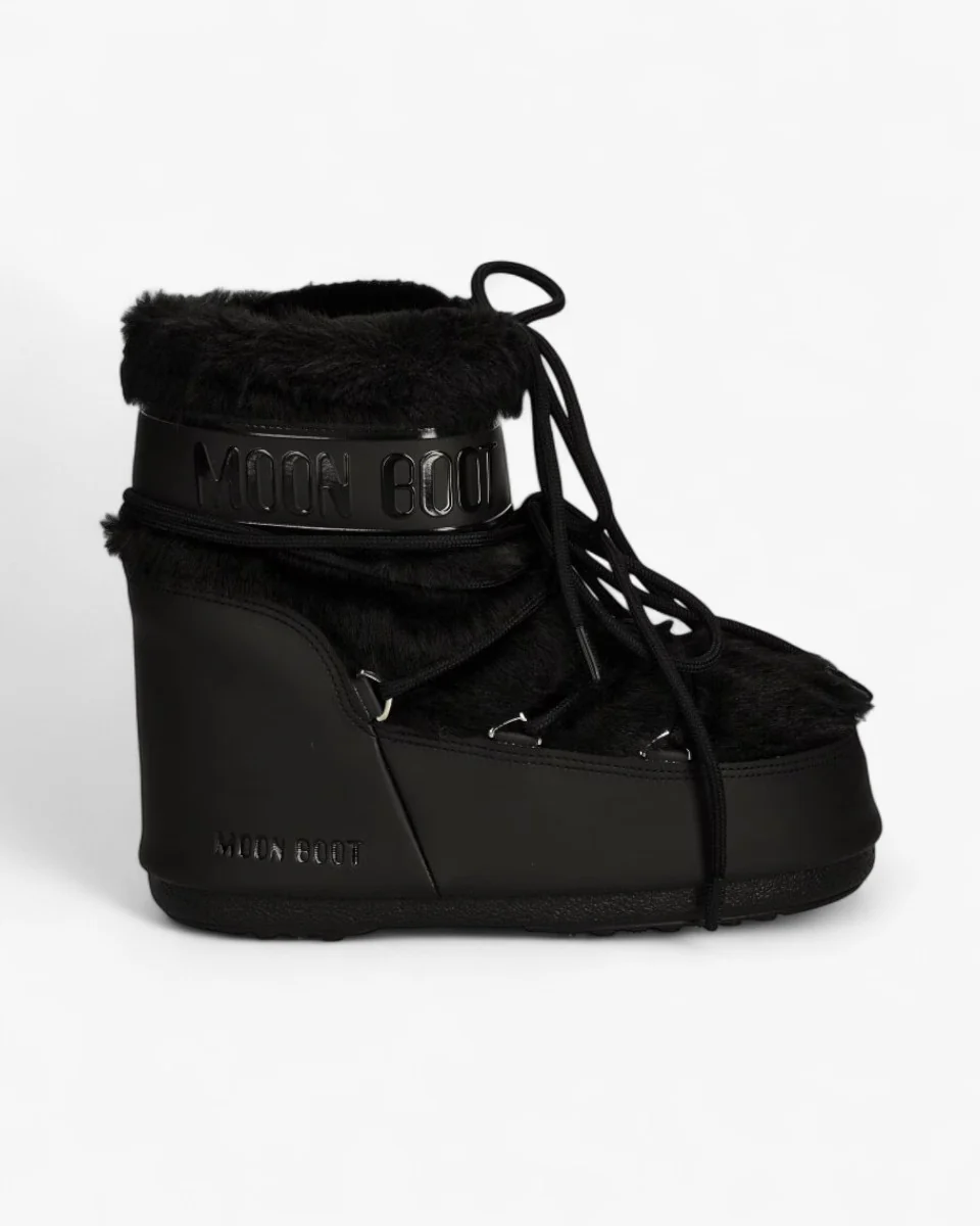 Moon Boot Śniegowce Icon Low Faux Fur Black