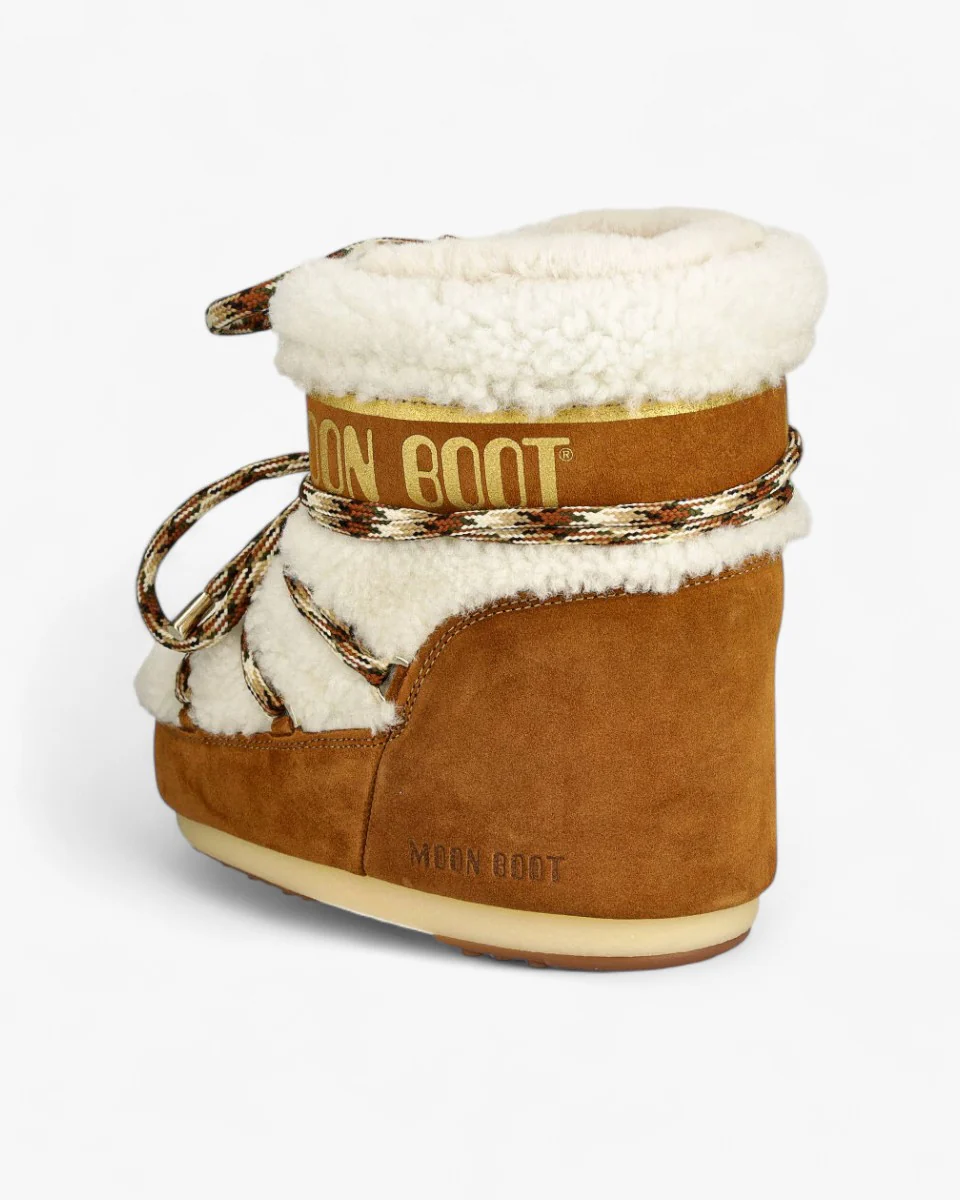 Moon Boot Śniegowce Icon Low Shearling Whisky Off White - Image 3