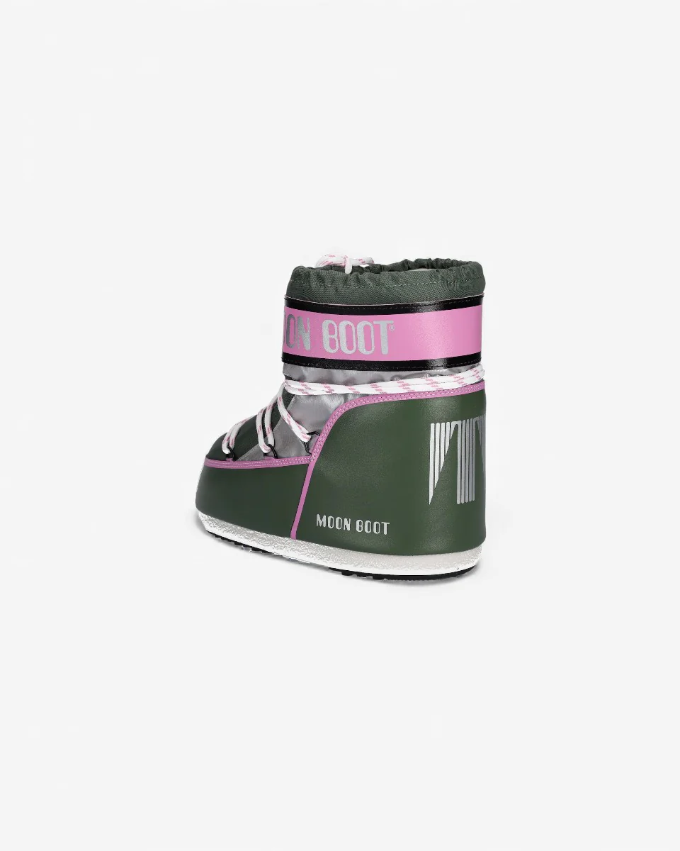 Moon Boot Śniegowce Icon Low Space Racing Forest Green Silver Pink - Image 3