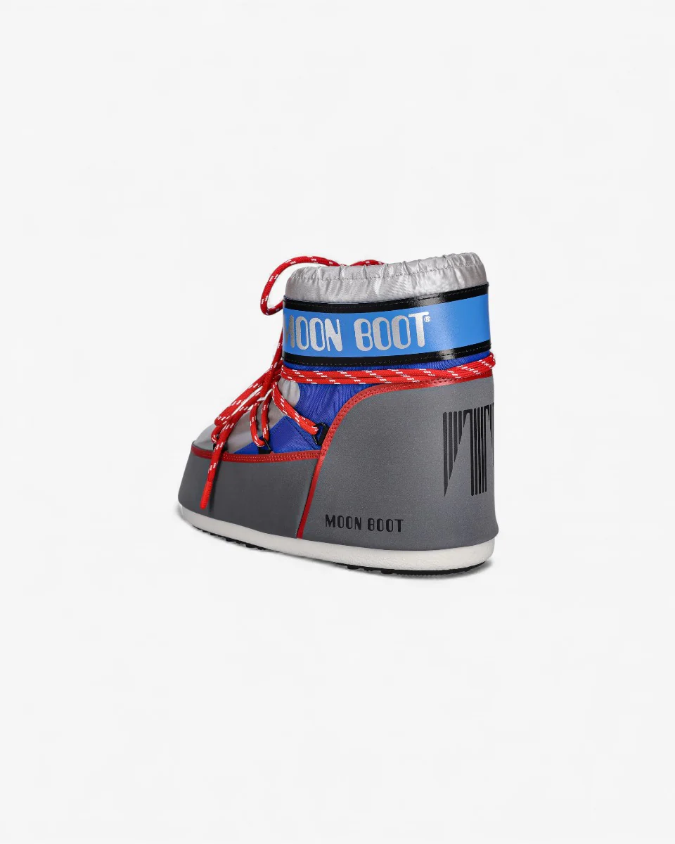 Moon Boot Śniegowce Icon Low Space Racing Silver Blue Red - Image 3