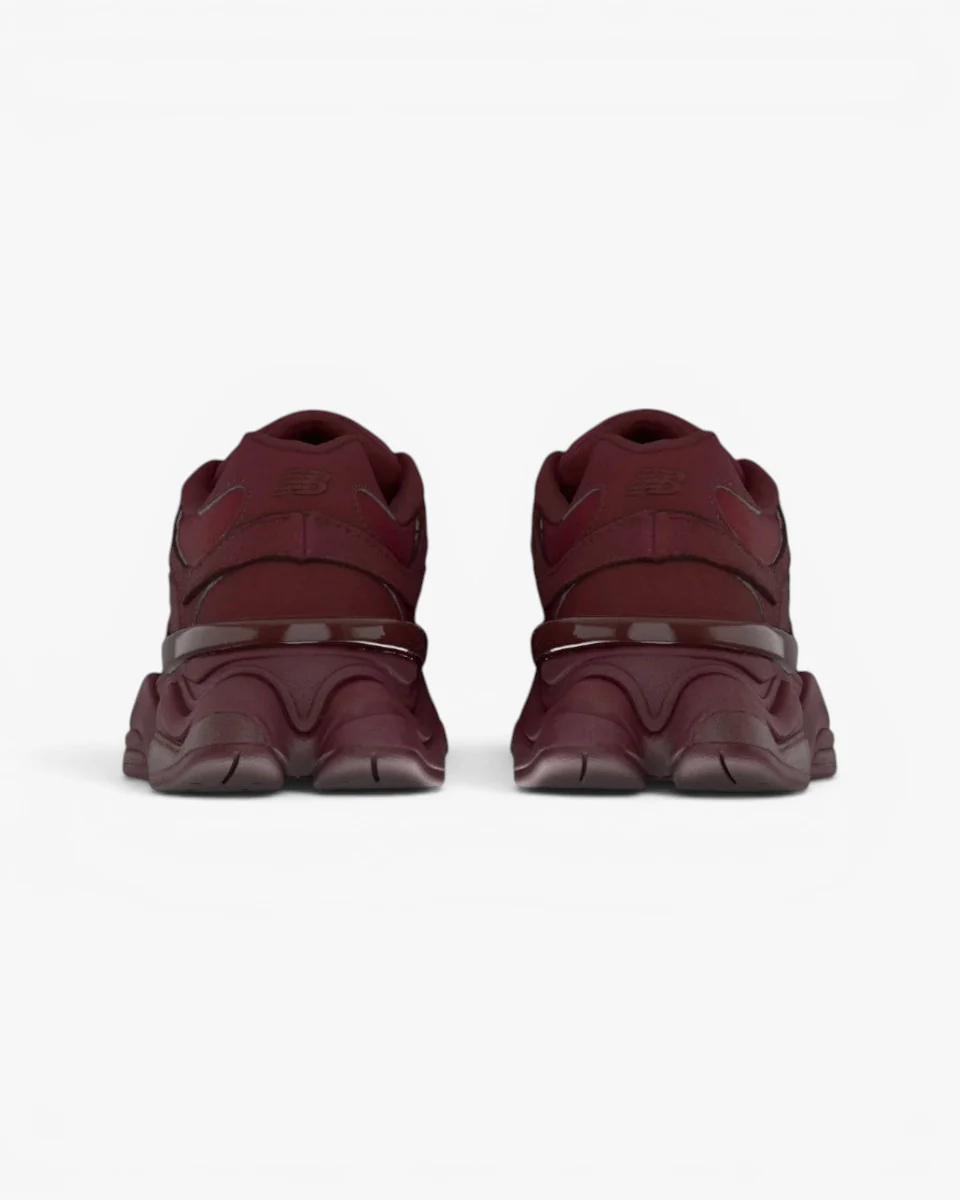 New Balance 9060 Burgundy Leather - Image 3