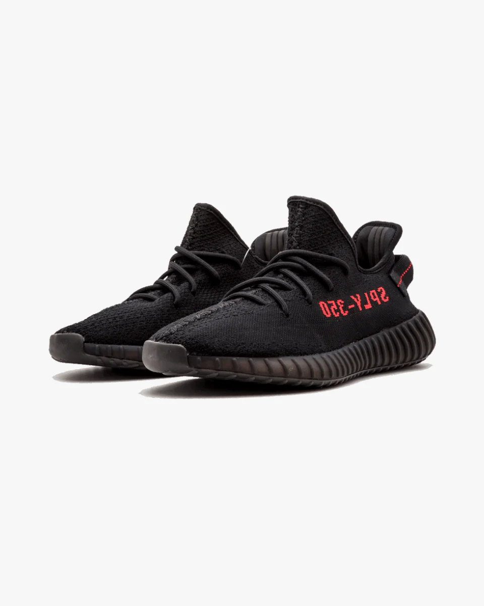 Yeezy Boost 350 v2 Black Red - Image 2
